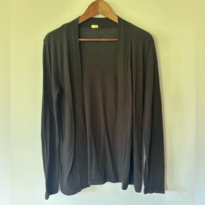 J. Crew Women’s Tissue Tee Cardigan, Open Front, GUC, Black, Size M